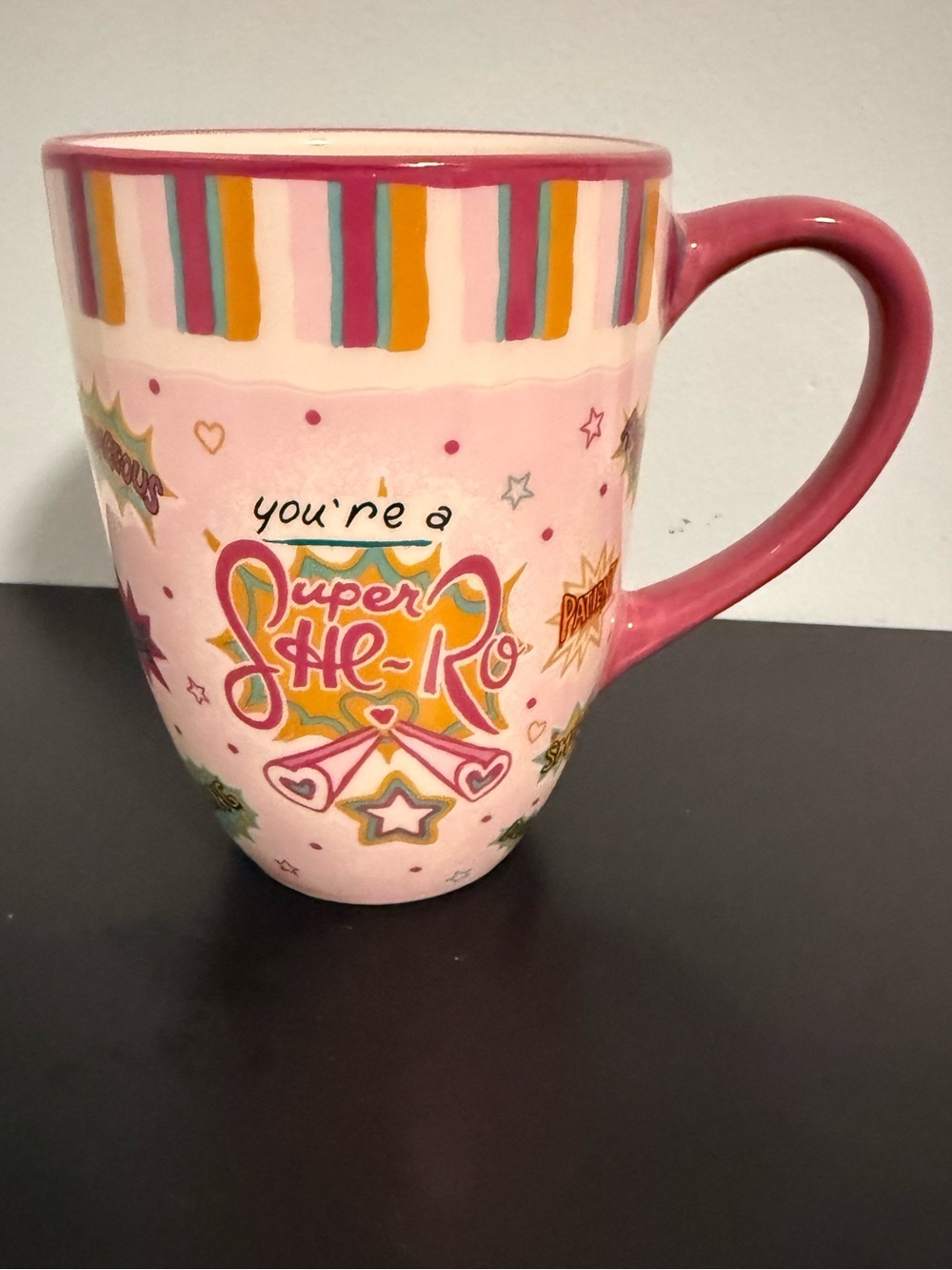 Ceramic Mug Pink "You're a Super She-Ro"! NEW 🥰